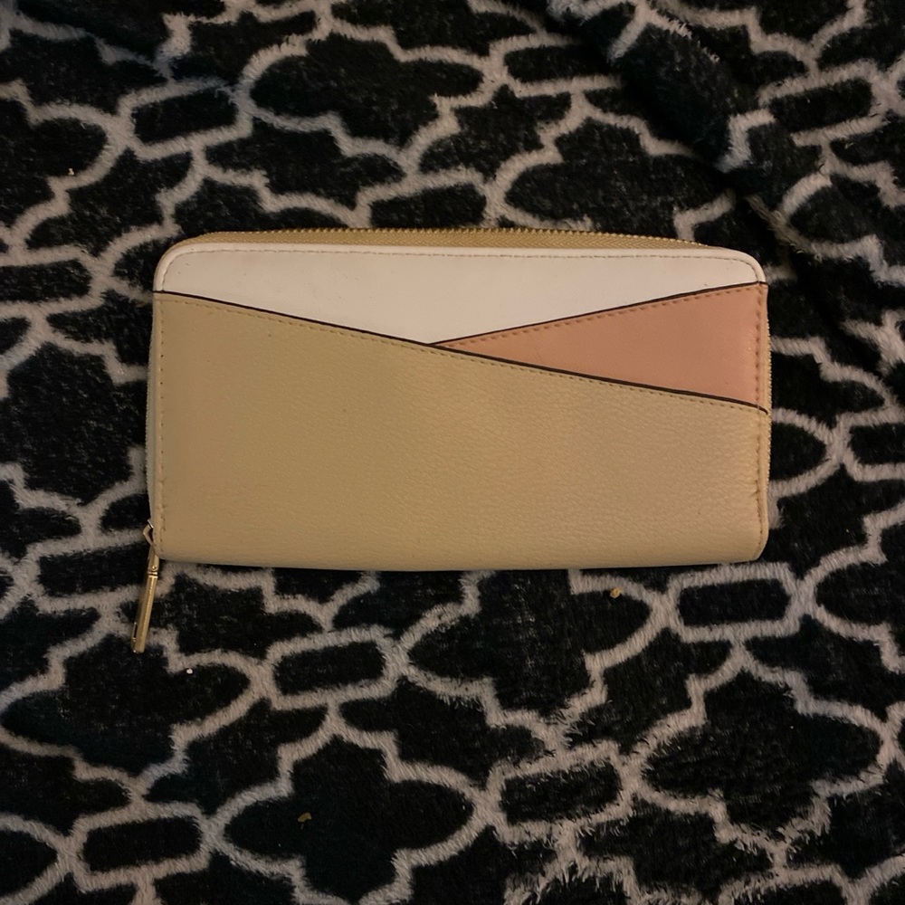 Elegant Cream and Pink Women's Wallet